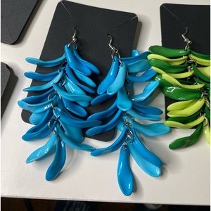 Beautiful Blue Unique Earrings